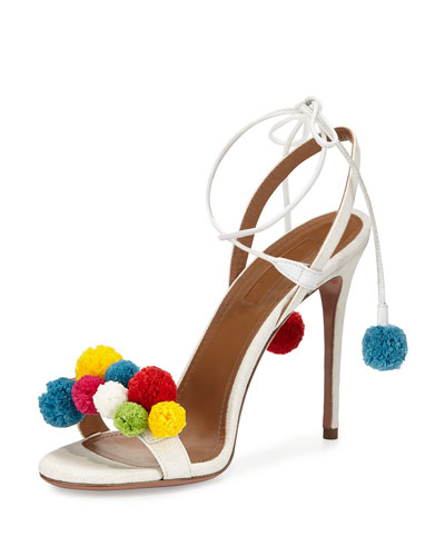 aquazzura pom pom