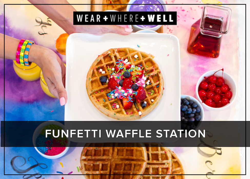 How to Create the Most Colorful Funfetti Waffle Station Carrie Colbert