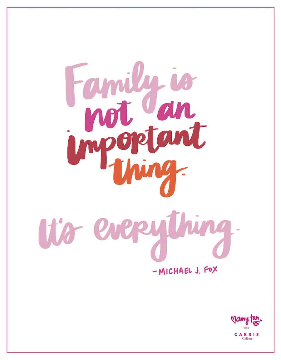 Family is not an important thing. It's everything.